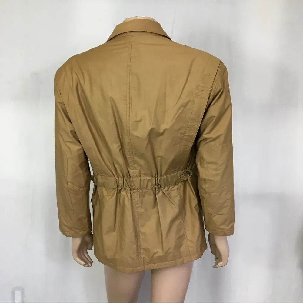 Bogner Men's Double Breasted Notch Lapel Collar Pea Coat Jacket Camel Brown  S